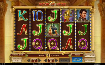 The Book of Dead Slot Game at the Casibee Indian Online Casino
