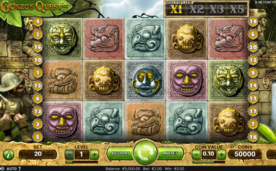 The Gonzo's Quest Slot Game at the Jackpot Guru Indian Online Casino
