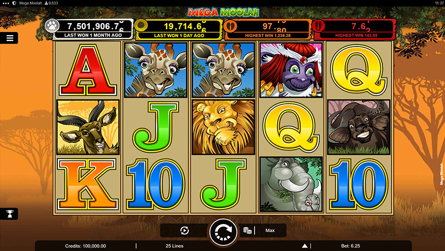 Mega Moolah play online for free