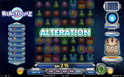 Reactoonz Slot Bonus game