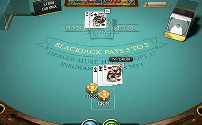 The Single Deck Blackjack Online Game